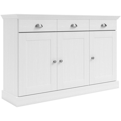 Sideboard >Motala< in Weiß - 125x80x35cm (BxHxT)
