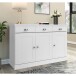 Sideboard >Motala< in Weiß - 125x80x35cm (BxHxT)