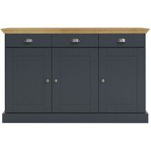 Sideboard >Motala< in Anthrazit - 125x80x35cm (BxHxT)
