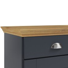 Sideboard >Motala< in Anthrazit - 125x80x35cm (BxHxT)