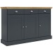 Sideboard >Motala< in Anthrazit - 125x80x35cm (BxHxT)