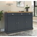 Sideboard >Motala< in Anthrazit - 125x80x35cm (BxHxT)