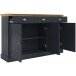 Sideboard >Motala< in Anthrazit - 125x80x35cm (BxHxT)