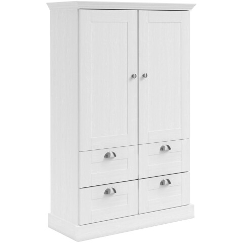 Mehrzweckschrank >Motala< in Weiß - 83x130x35cm (BxHxT)