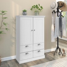 Mehrzweckschrank >Motala< in Weiß - 83x130x35cm (BxHxT)