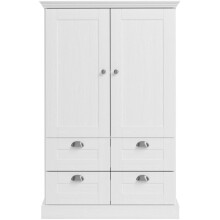 Mehrzweckschrank >Motala< in Weiß - 83x130x35cm (BxHxT)