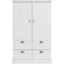 Mehrzweckschrank >Motala< in Weiß - 83x130x35cm (BxHxT)