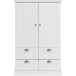 Mehrzweckschrank >Motala< in Weiß - 83x130x35cm (BxHxT)