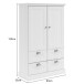 Mehrzweckschrank >Motala< in Weiß - 83x130x35cm (BxHxT)