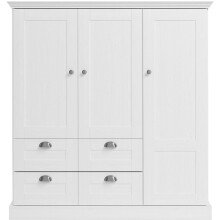 Mehrzweckschrank >Motala< in Weiß - 122x129x35cm (BxHxT)