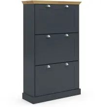 Schuhkipper >Motala< in Anthrazit - 80x132x30cm...