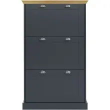Schuhkipper >Motala< in Anthrazit - 80x132x30cm (BxHxT)