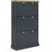 Schuhkipper >Motala< in Anthrazit - 80x132x30cm (BxHxT)