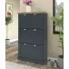 Schuhkipper >Motala< in Anthrazit - 80x132x30cm (BxHxT)