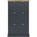 Schuhkipper >Motala< in Anthrazit - 80x132x30cm (BxHxT)