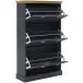 Schuhkipper >Motala< in Anthrazit - 80x132x30cm (BxHxT)
