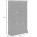 Schuhkipper >Motala< in Anthrazit - 80x132x30cm (BxHxT)