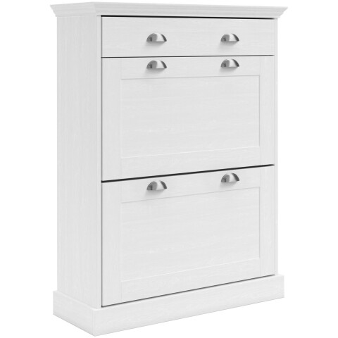 Schuhkipper >Motala< in Weiß - 80x105x35cm (BxHxT)