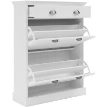 Schuhkipper >Motala< in Weiß - 80x105x35cm (BxHxT)