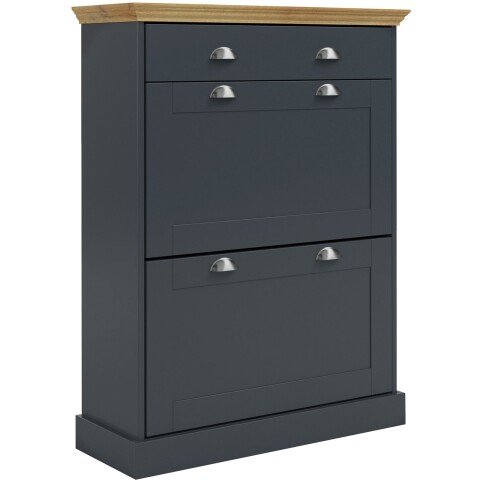 Schuhkipper >Motala< in Anthrazit - 80x105x35cm (BxHxT)