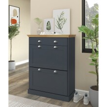 Schuhkipper >Motala< in Anthrazit - 80x105x35cm (BxHxT)