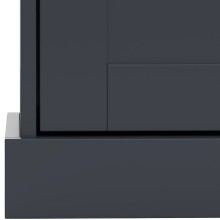 Schuhkipper >Motala< in Anthrazit - 80x105x35cm (BxHxT)