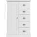 Hochkommode >Motala< in Weiß - 75x110x35cm (BxHxT)