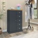Hochkommode >Motala< in Anthrazit - 75x110x35cm (BxHxT)