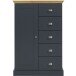 Hochkommode >Motala< in Anthrazit - 75x110x35cm (BxHxT)
