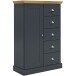 Hochkommode >Motala< in Anthrazit - 75x110x35cm (BxHxT)
