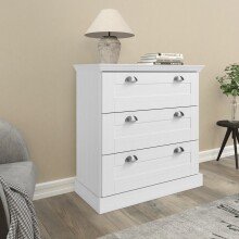 Schubkastenkommode >Motala< in Weiß -...