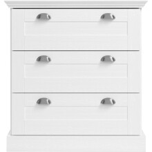 Schubkastenkommode >Motala< in Weiß - 75x80x35cm (BxHxT)