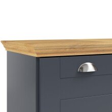 Schubkastenkommode >Motala< in Anthrazit - 75x80x35cm (BxHxT)