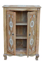 Highboard >Sharma< in Braun, Mangoholz - 80x120x40cm (BxHxT)