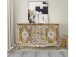 Sideboard >Sharma< in Braun, Mangoholz - 140x85x40cm (BxHxT)