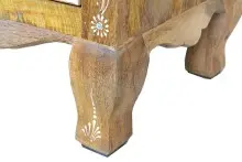 Nachtkommode >Sharma< in Braun, Mangoholz - 50x70x40cm (BxHxT)