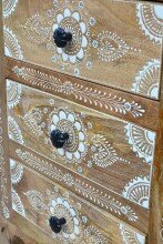 Nachtkommode >Sharma< in Braun, Mangoholz - 50x70x40cm (BxHxT)