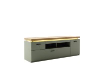 Wohnwand >MONIZ< (2-teilig) Salbei /Eiche, Lowboard...