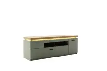 Wohnwand >MONIZ< (2-teilig) Salbei /Eiche, Lowboard...