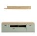 Wohnwand >MONIZ< (2-teilig) Salbei/Eiche, Lowboard 195x57x44cm, Wandboard 175x22x26cm
