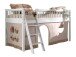 Spielbett >Buche Massiv< in Buche massiv weiß lackiert - 207,5x114x97,5 (BxHxT)