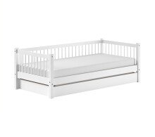 Daybett >Buche Massiv< in Buche massiv weiß lackiert - 207,5x68x97,5 (BxHxT)