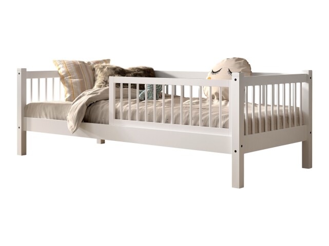 Daybett >Buche Massiv< in Buche massiv weiß lackiert - 207,5x68x97,5 (BxHxT)