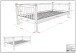 Daybett >Buche Massiv< in Buche massiv weiß lackiert - 207,5x68x97,5 (BxHxT)