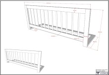 Etagenbett >Buche Massiv< in weiß lackiert - 207,5x175,4x97,5 (BxHxT)