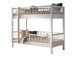 Etagenbett >Buche Massiv< in weiß lackiert - 207,5x175,4x97,5 (BxHxT)