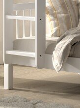 Etagenbett >Buche Massiv< in weiß lackiert - 207,5x175,4x97,5 (BxHxT)