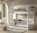 Etagenbett >Buche Massiv< in weiß lackiert - 207,5x175,4x97,5 (BxHxT)