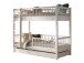 Etagenbett >Buche Massiv< in weiß lackiert - 207,5x175,4x97,5 (BxHxT)