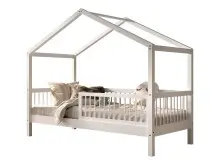 Hausbett >Buche Massiv< in Buche massiv weiß...